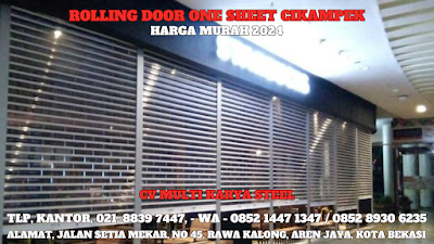 GAMBAR, DAFTAR, HARGA, ROLLING DOOR ONE SHEET, SOLID, FULL PERFORATED, PER METER, MURAH, CIKAMPEK, TERBARU, 2024