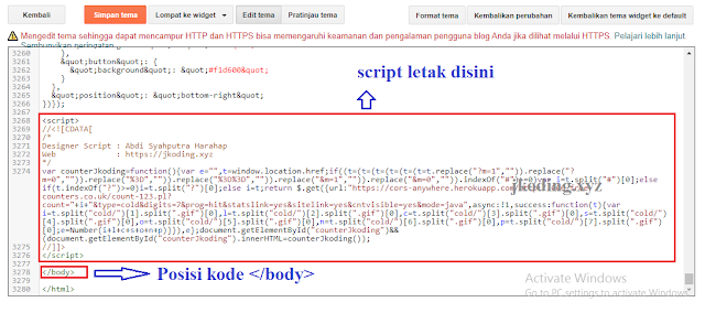 Tahap 1 Cara Membuat PageView Counter Blogger Per Halaman