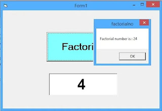 factorial of number in vb