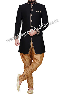 Adorable Black Indo Western Sherwani