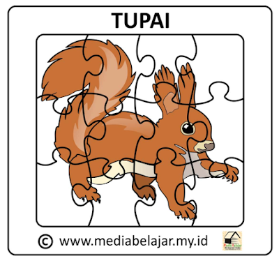 Puzzle Jigsaw Tupai 12 Bagian