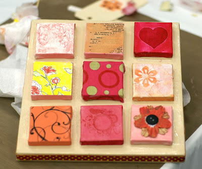 Craft Ideas Canvas on The Canvas Each Mini Canvas Square Is A Different Technique