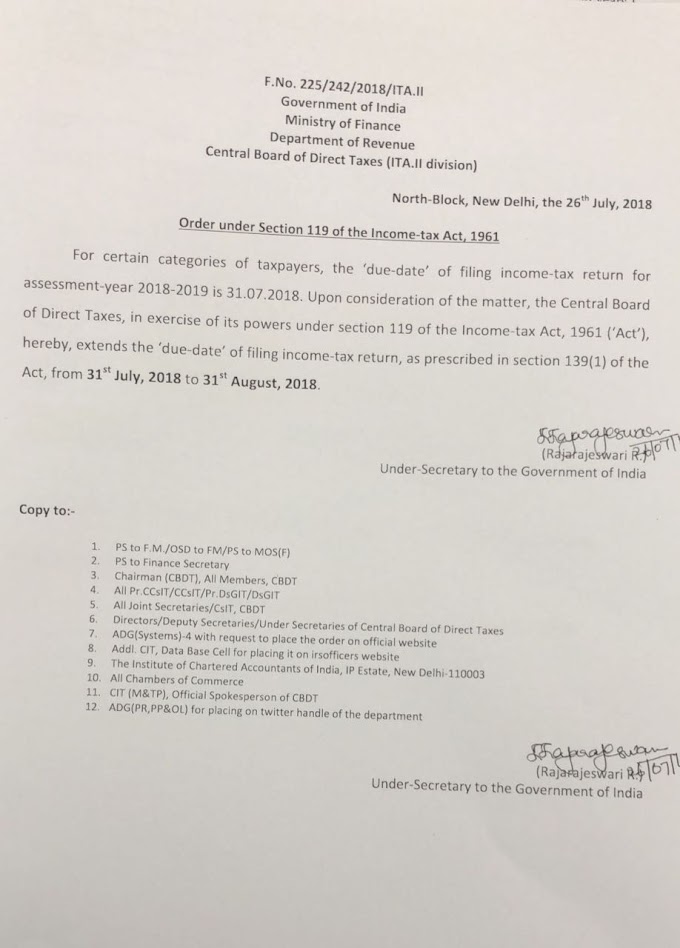 Income Tax: आयकर रिटर्न दाखिल करने की अंतिम तिथि एक माह बढ़ी, अब 31 अगस्त तक फ़ाइल किया जा सकता आईटीआर, विज्ञप्ति देखें