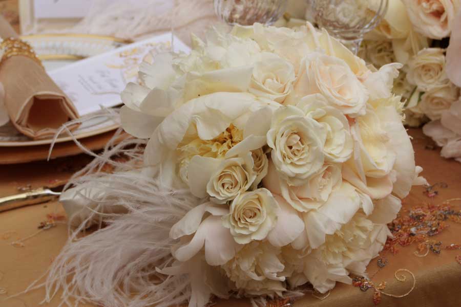 my favorite feather bouquets compliments of the knot Project wedding 
