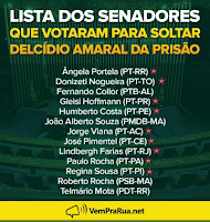 lista de senadores traidores da população brasileira