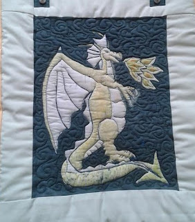 Dragon panel quilted