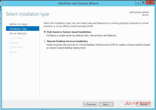 Role based or feature-based installation