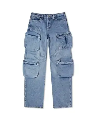 Denim Cargo Pants