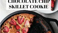Strawberry Chocolate Chip Skillet Cookie