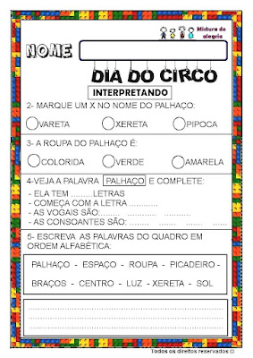 Poema o Palhaço Xereta, dia do circo