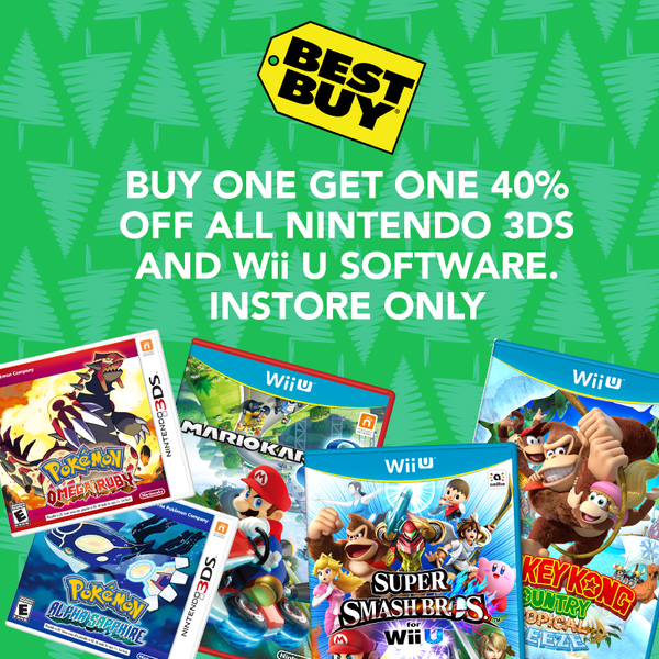 best buy sale nintendo 40% off 3ds wii u games