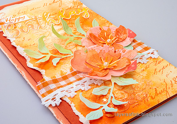 Layers of ink - Apricot Textured Background Tutorial by Anna-Karin Evaldsson.