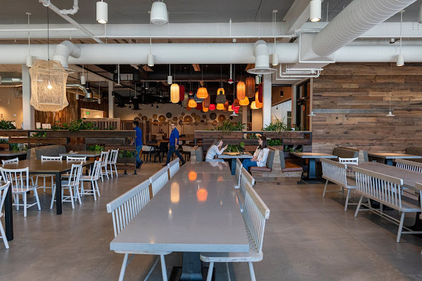 Google operated dining area at its Bay View campus in Mountain View, Calif.