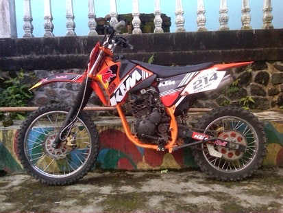 Modifikasi motor trail jadul supra fit bebek fiz r klx ktm 