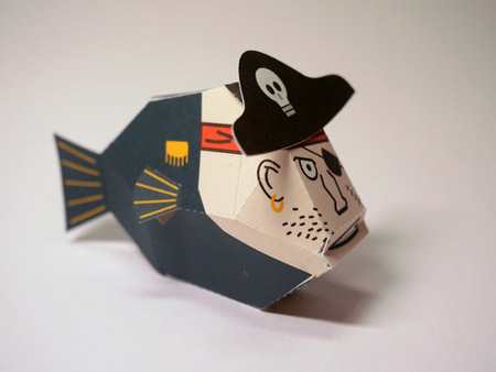 Pirate Fish Paper Toy