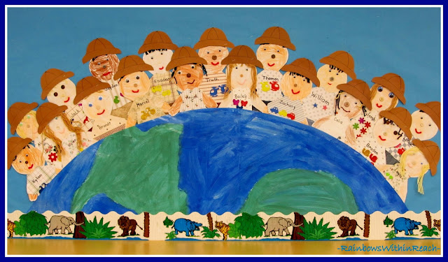 Kindergarten Safari Bulletin Board RoundUP via RainbowsWithinReach