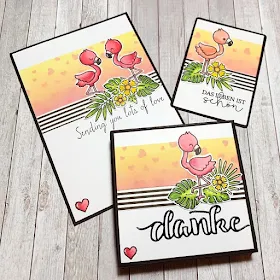 Sunny Studio Stamps: Fabulous Flamingos Customer Card by Alexandra Baumgart