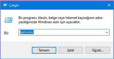 Bilgisayarınızda TPM 2.0 Güvenliğinin Olup Olmadığını Kontrol Etme