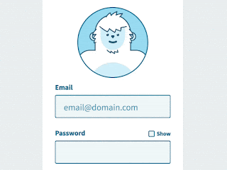 Signup And Password Field Reaction For Yeti Mascot On Login Form