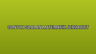Contoh Soalan Matematik Min - Recipes Site a