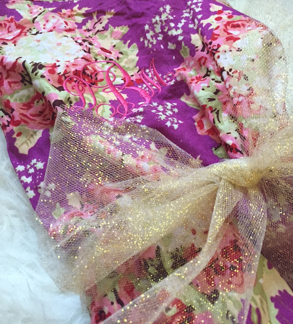 floral monogrammed gift robe