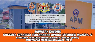 Jawatan Kosong Terkini Angkatan Pertahanan Awam Malaysia (APM)