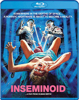 Cover art for Scream Factory's new Blu-ray release of INSEMINOID (aka HORROR PLANET)!