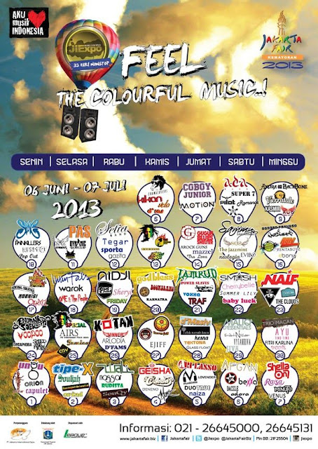 Jadwal Lengkap Konser Musik PRJ 2013