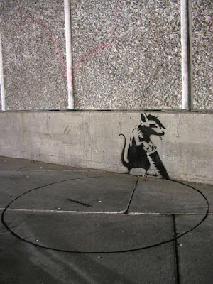 banksy rat. [Rat by Banksy.]