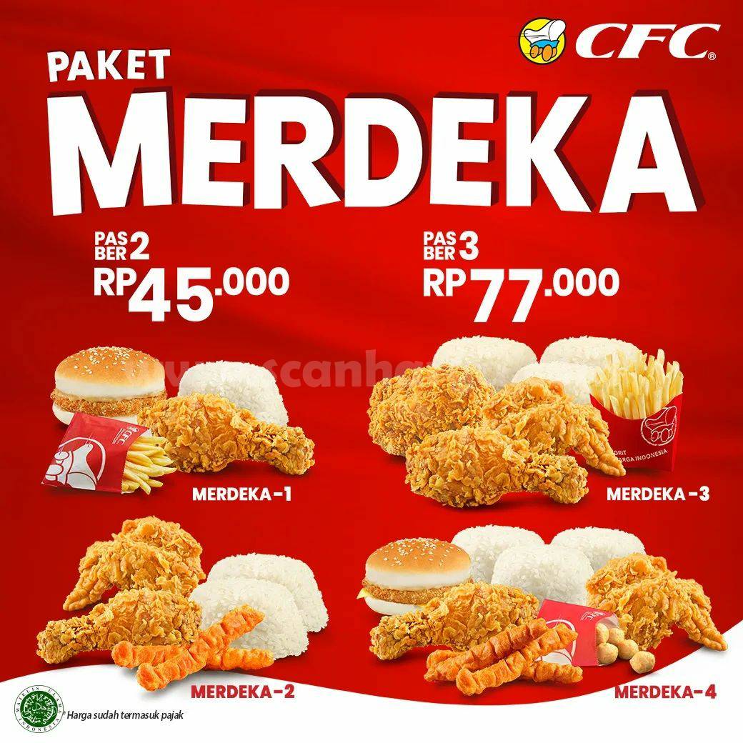 CFC Promo Paket Merdeka Harga Mulai Rp 45.000*