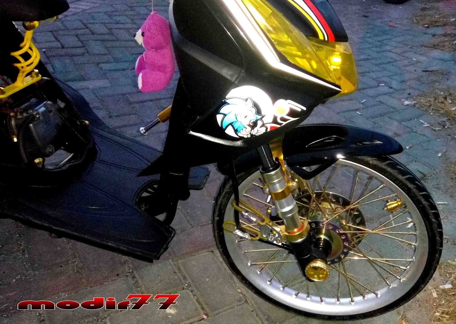 Modifikasi Beat Black Jack Army MODIF 77