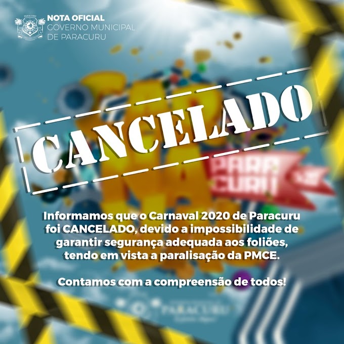 Municípios cancelam festa de Carnaval por impossibilidade de garantir segurança do evento