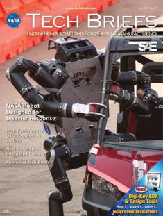 NASA Tech Briefs. Engineering solutions for design & manufacturing - July 2015 | ISSN 0145-319X | TRUE PDF | Mensile | Professionisti | Scienza | Fisica | Tecnologia | Software
NASA is a world leader in new technology development, the source of thousands of innovations spanning electronics, software, materials, manufacturing, and much more.
Here’s why you should partner with NASA Tech Briefs — NASA’s official magazine of new technology:
We publish 3x more articles per issue than any other design engineering publication and 70% is groundbreaking content from NASA. As information sources proliferate and compete for the attention of time-strapped engineers, NASA Tech Briefs’ unique, compelling content ensures your marketing message will be seen and read.