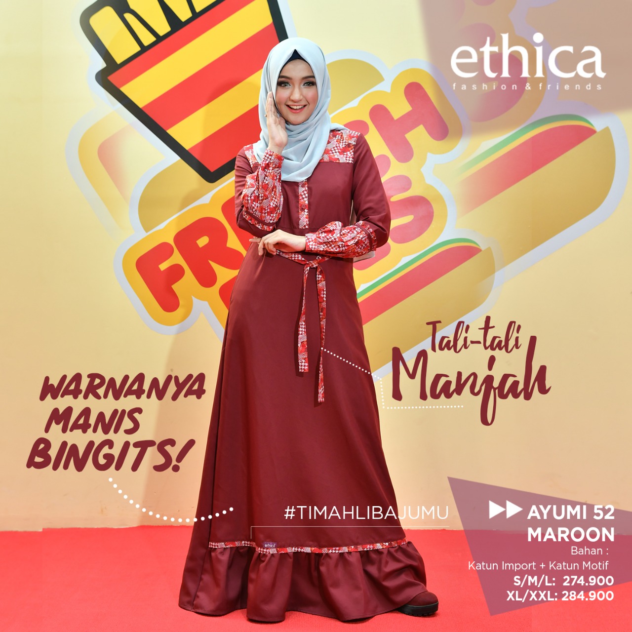  BAJU  MUSLIM PROMO GAMIS  ETHICA  TERBARU AYUMI 52