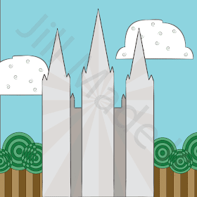 Salt Lake City Temple Illustration with Illustrator