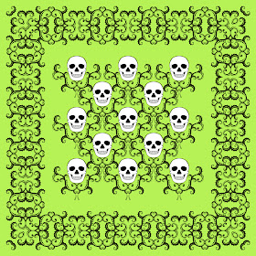 Skull damask pattern