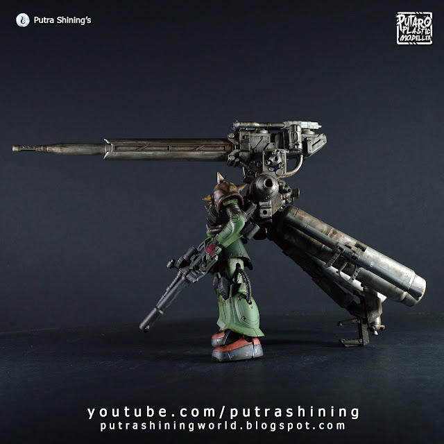 HG Zaku II + Big Gun (Gundam Thunderbolt) Customize Build by Putra Shining