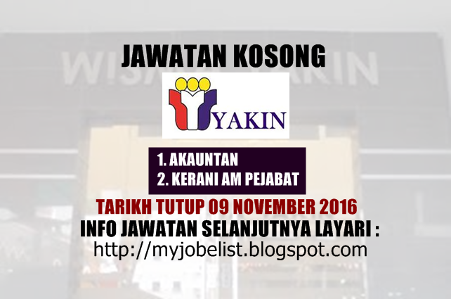 Jawatan Kosong di Yayasan Kemajuan Islam Nasional - 09 