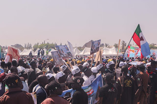 Supporters of the ruling All Progressives Congress (APC), 2023 presidential candidate, Asiwaju Bola Ahmed Tinub, converge to show love and support for Tinubu's 2023 presidential bid in Minna, Niger State