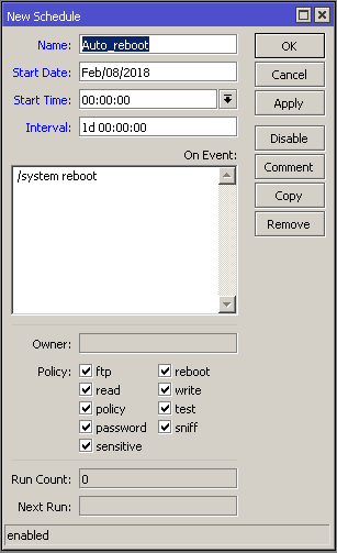 Cara Setting Router Mikrotik Restart Otomatis Dengan Scheduler