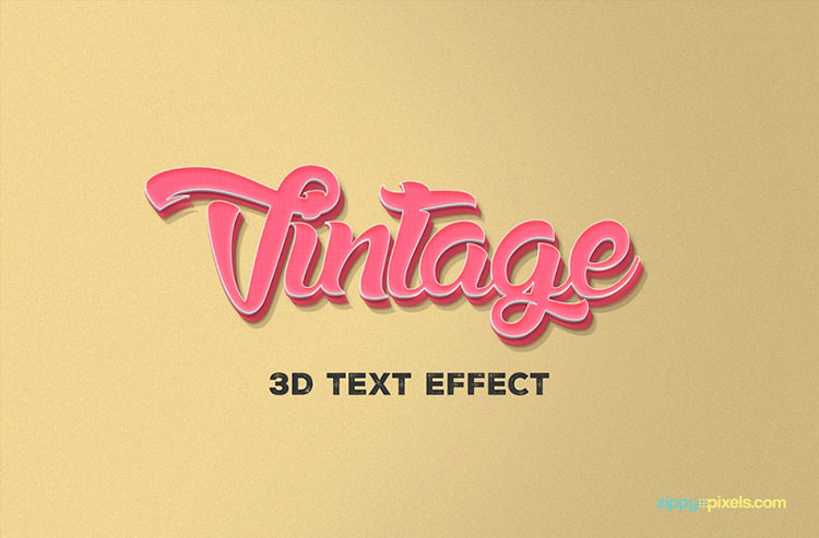 Free PSD 3D Text Effect