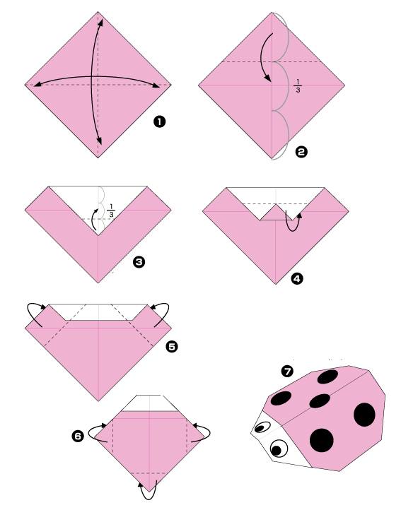 membuat karakter karakter menggunakan kertas origami  