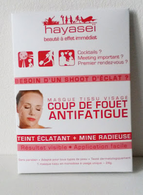 Hayaseï, Masque tissu visage coup de fouet antifatigue glossybox mars 2016