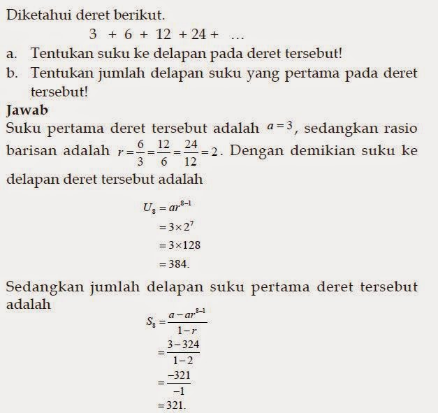 Rumus dan Contoh Soal Barisan Geometri  Berpendidikan