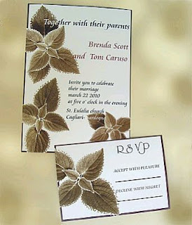 Cards and Wedding Invitations in Brown