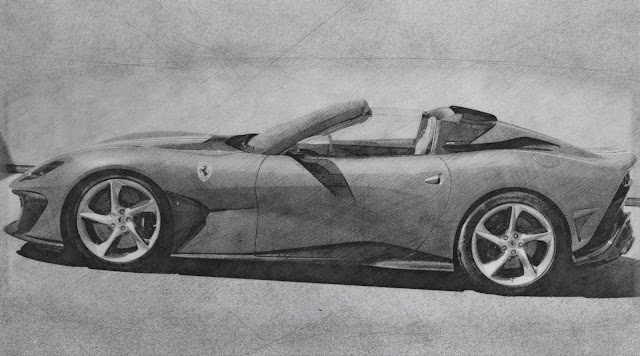 2022-Ferrari-SP51-pencil-sketch-realistic