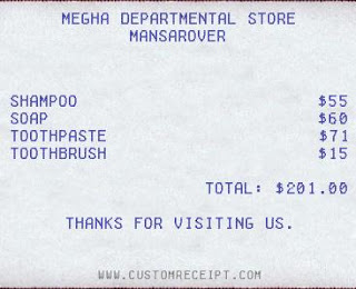 Custom Fake Receipt