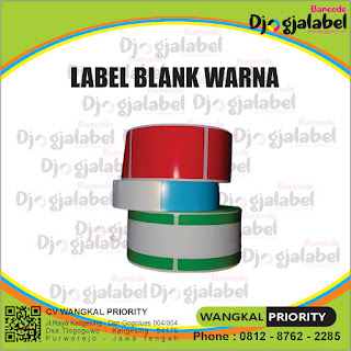 Label Blank Warna