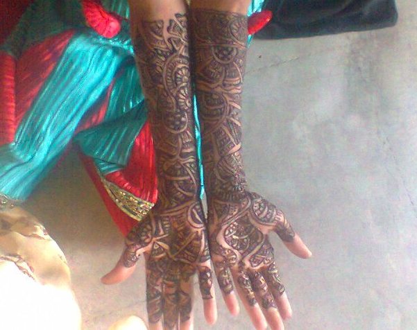 Happy Wedding mehndi design photo                                   