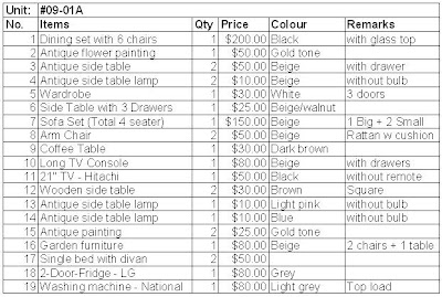 Selling  Furniture on Jupiter Land Pte Ltd   Selling Used Furniture  Electrical Appliances